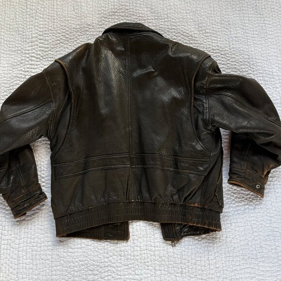 Vintage Expedition By Robert Comstock Leather Bomber Jacket, Men's size 42 - Picture 6 of 6